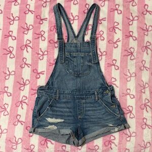 Hollister Denim Overall Shorts